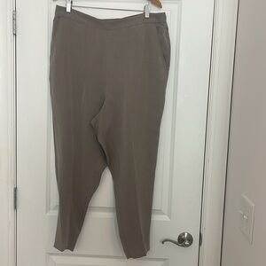 Eileen Fisher Tencel Pull On Elastic Waist Pants Large